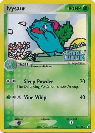 EX Crystal Guardians Ivysaur #34/100 reverse holo